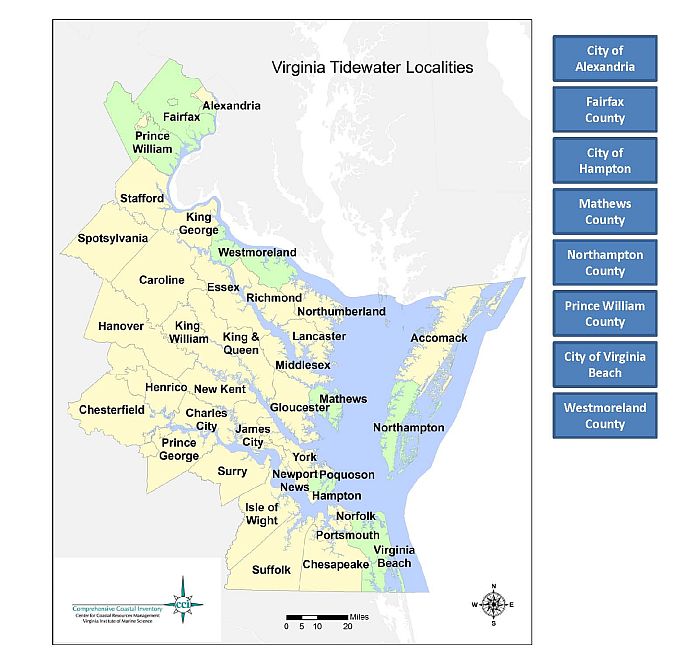 Virginia Tidewater Localities