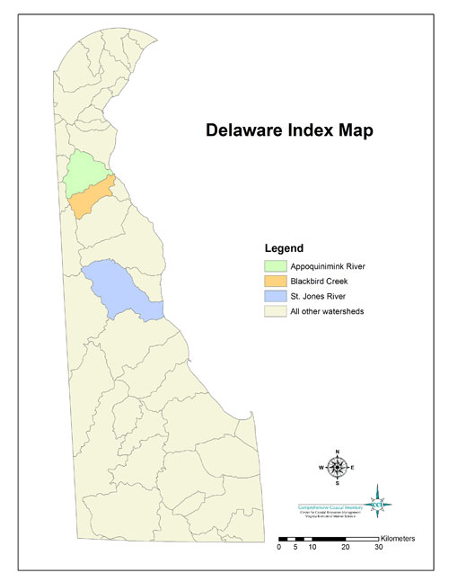 map of delaware. delaware watersheds